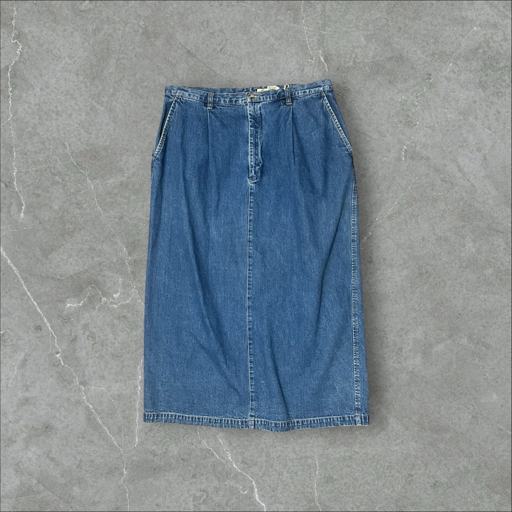 Blue Denim Maxi Skirt